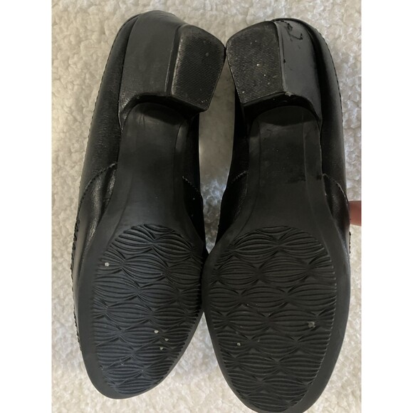 RIALTO VETTE Black Croc Embossed Mules Clogs Size 9.5M Slip-On Comfort Heel - Picture 9 of 11